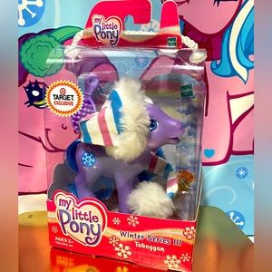MY LITTLE PONY NWT VINTAGE 2005 WINTER SERIES III TOBOGGAN TARGET EXCLUSIVE